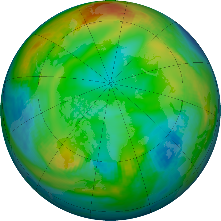 Arctic ozone map for 10 December 1980